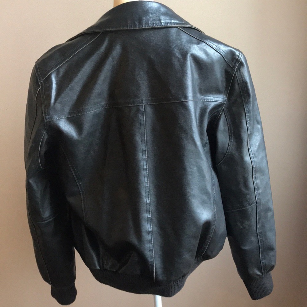 Tommy Hilfiger faux leather jacket Sz L - Picture 5 of 8